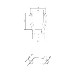 Малий кутовий важіль 5N 11 + втулка 5N 12(2) К8